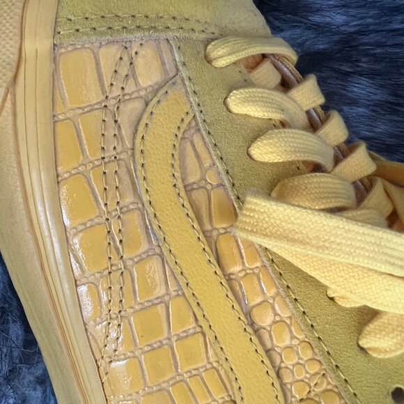 Old School Vans Yellow Croc Skin Size 9 Men's 10.5 Women's - Picture 4 of 7